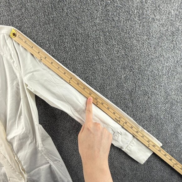 Brunello Cucinelli Women White Long Sleeve Button Up Shirt Large Cotton Blend - Picture 16 of 16